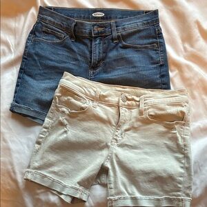 Set of 2 Old Navy Kids’ Jean Shorts - Blue and Cream